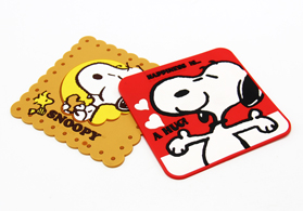 史努比(Snoopy)PVC軟膠杯墊定做