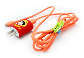 手機卡通充電器插頭硅膠套定制