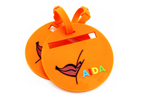 圓形硅膠卡通旅行箱行李牌定做廠家