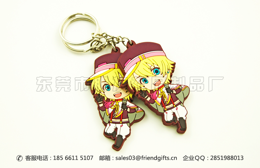 專業(yè)定制生產(chǎn)日本公仔卡通人物鑰匙扣、軟膠公仔鑰匙扣掛件廠家