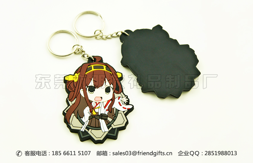 量身定制pvc軟膠鎖匙扣掛件、pvc鑰匙扣配件工廠