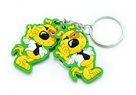 專業(yè)訂做雙面滴膠軟膠鑰匙扣工廠