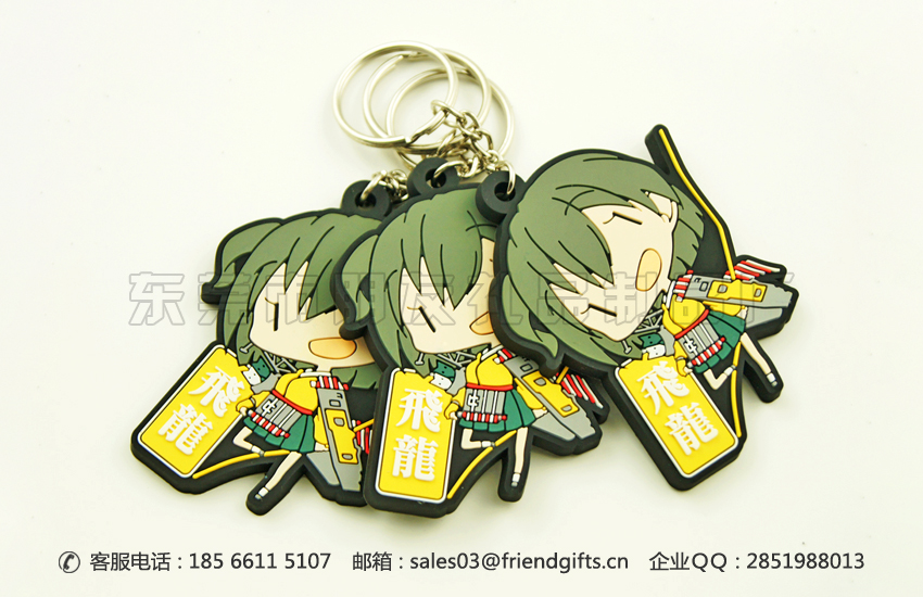 來圖來樣定制pvc公仔鑰匙扣、3d立體卡通鑰匙扣工廠