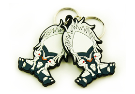 環(huán)保pvc軟膠卡通鑰匙扣掛件定制