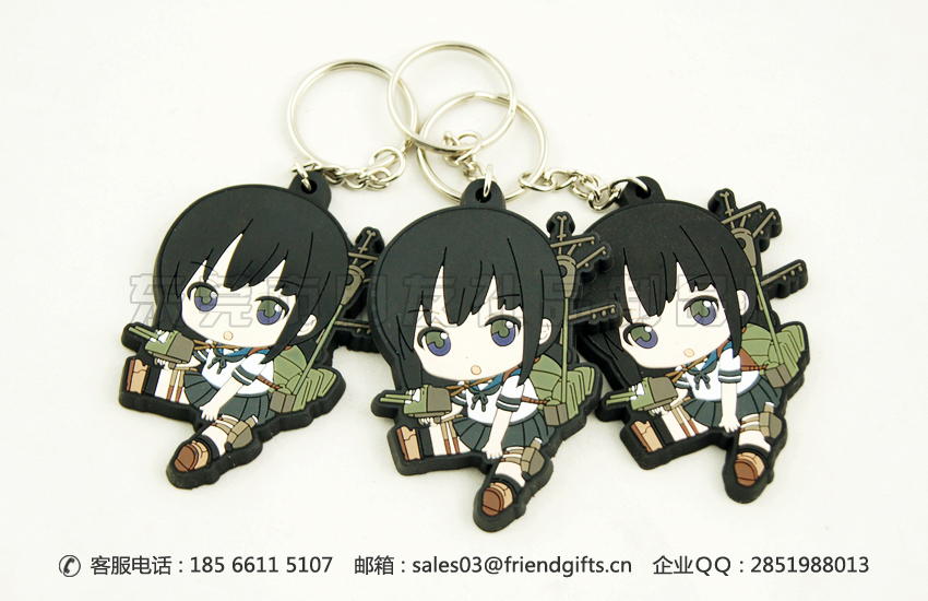 東莞專業(yè)硅膠卡通動漫鑰匙扣、pvc軟膠雙面滴膠鑰匙扣工廠