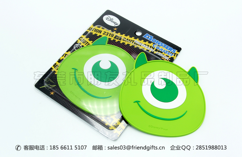 東莞專業(yè)生產(chǎn)卡通pvc軟膠杯墊廠家