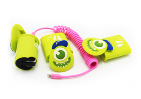 大眼仔卡通硅膠ipad充電器保護(hù)套