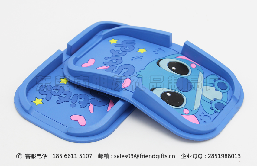 眾多品牌授權(quán)生產(chǎn)人物造型汽車手機防滑墊、pvc軟膠手機防滑墊廠家