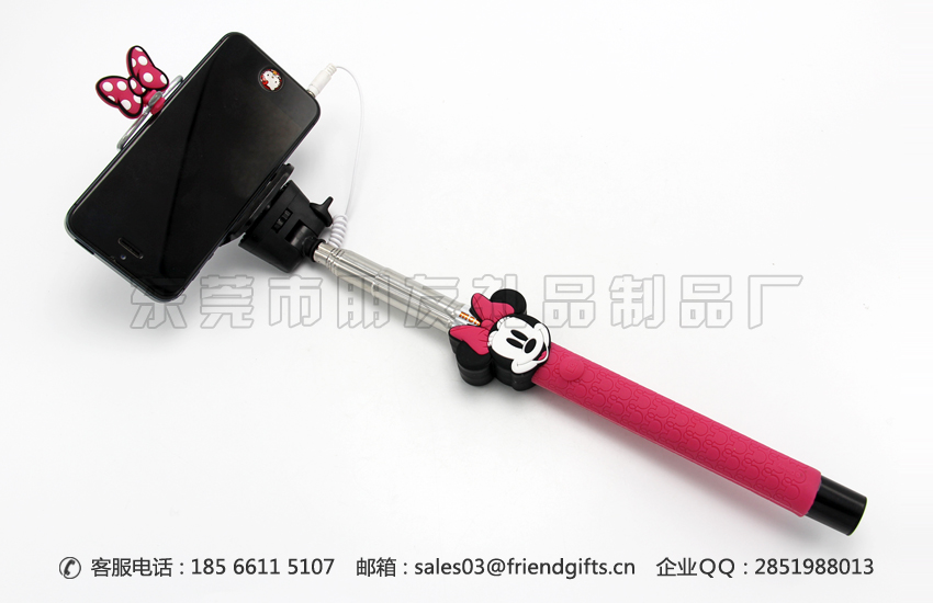 來圖來樣訂做硅膠公仔自拍神器、蘋果手機(jī)自拍神器廠家