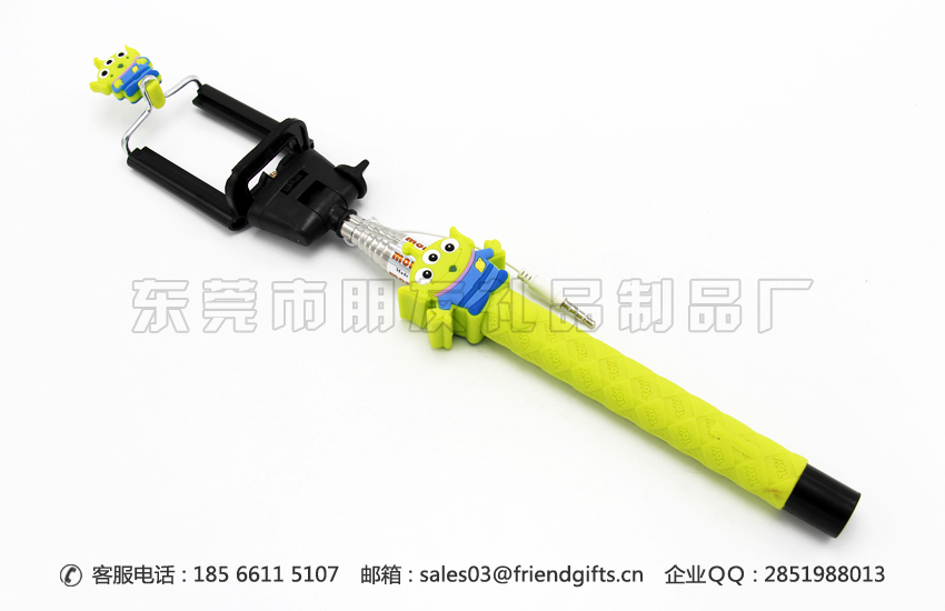 量身定制硅膠公仔自拍神器、蘋果手機自拍桿廠家