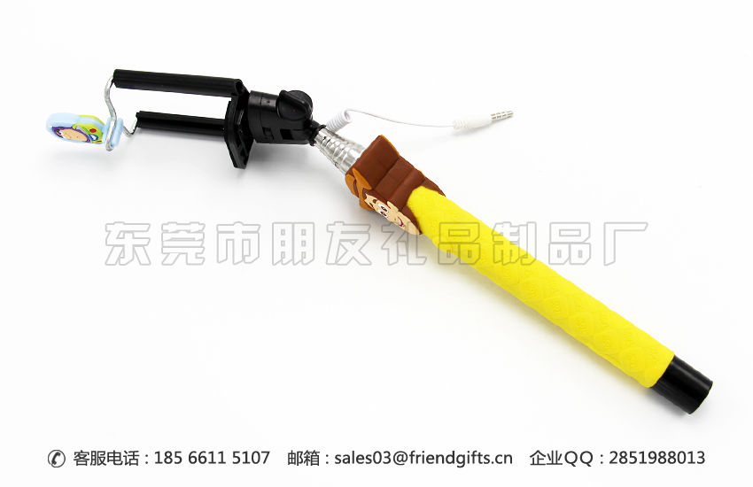 東莞專業(yè)定做蘋(píng)果手機(jī)自拍神器、硅膠公仔自拍桿生產(chǎn)廠家