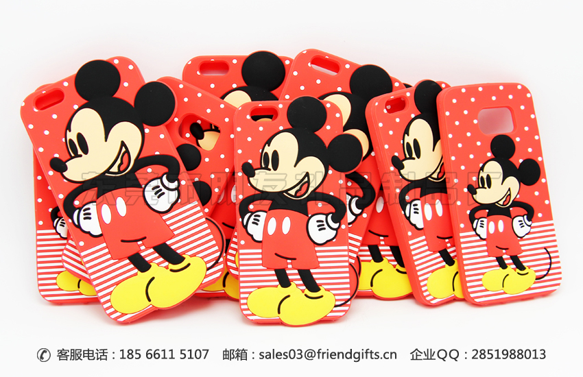 迪士尼授權(quán)生產(chǎn)米奇造型蘋果6plus手機套廠家