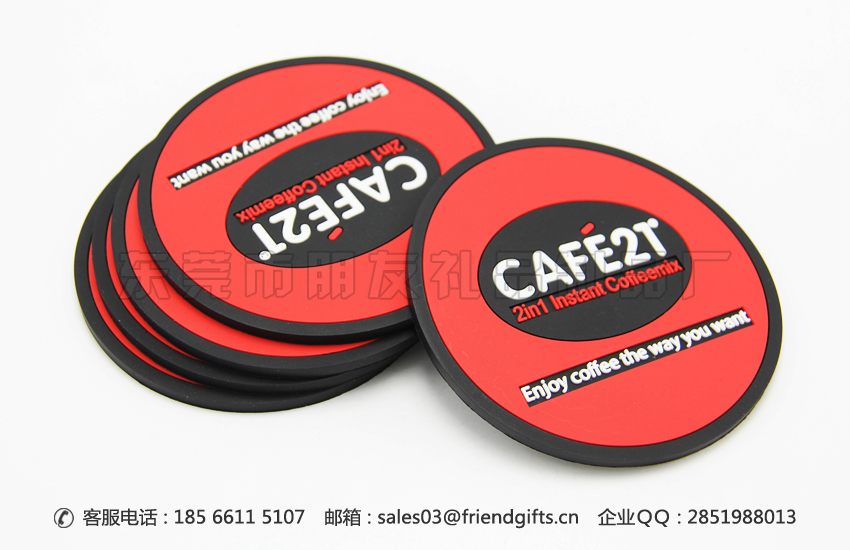 專業(yè)生產(chǎn)PVC軟膠廣告杯墊廠家