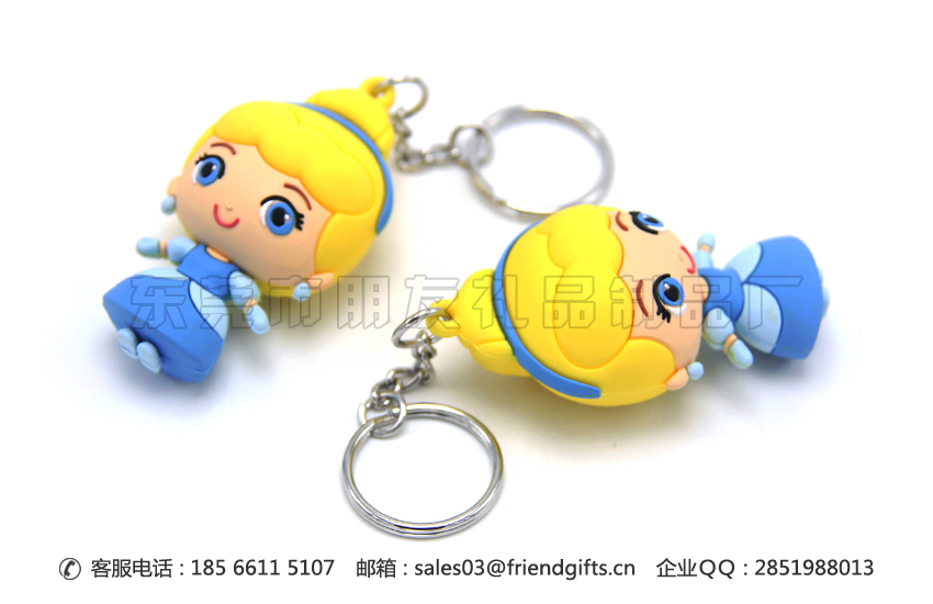 卡通軟膠鑰匙扣