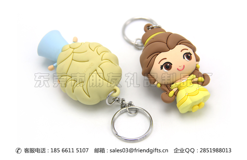 卡通軟膠鑰匙扣