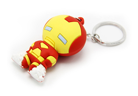 卡通人物3d立體軟膠鑰匙扣定制廠家