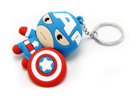 卡通公仔立體pvc鑰匙扣