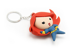 人物造型3D立體雙面滴膠鑰匙扣