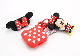可愛卡通Disney米妮造型硅膠AirPods保護(hù)套