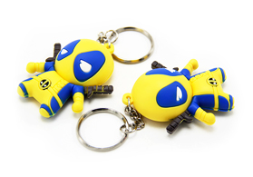 來稿訂做全立體pvc公仔鑰匙扣廠家