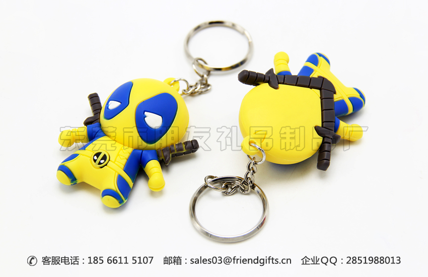 來(lái)圖來(lái)稿定做生產(chǎn)3d卡通pvc鑰匙扣、卡通立體公仔鑰匙扣工廠